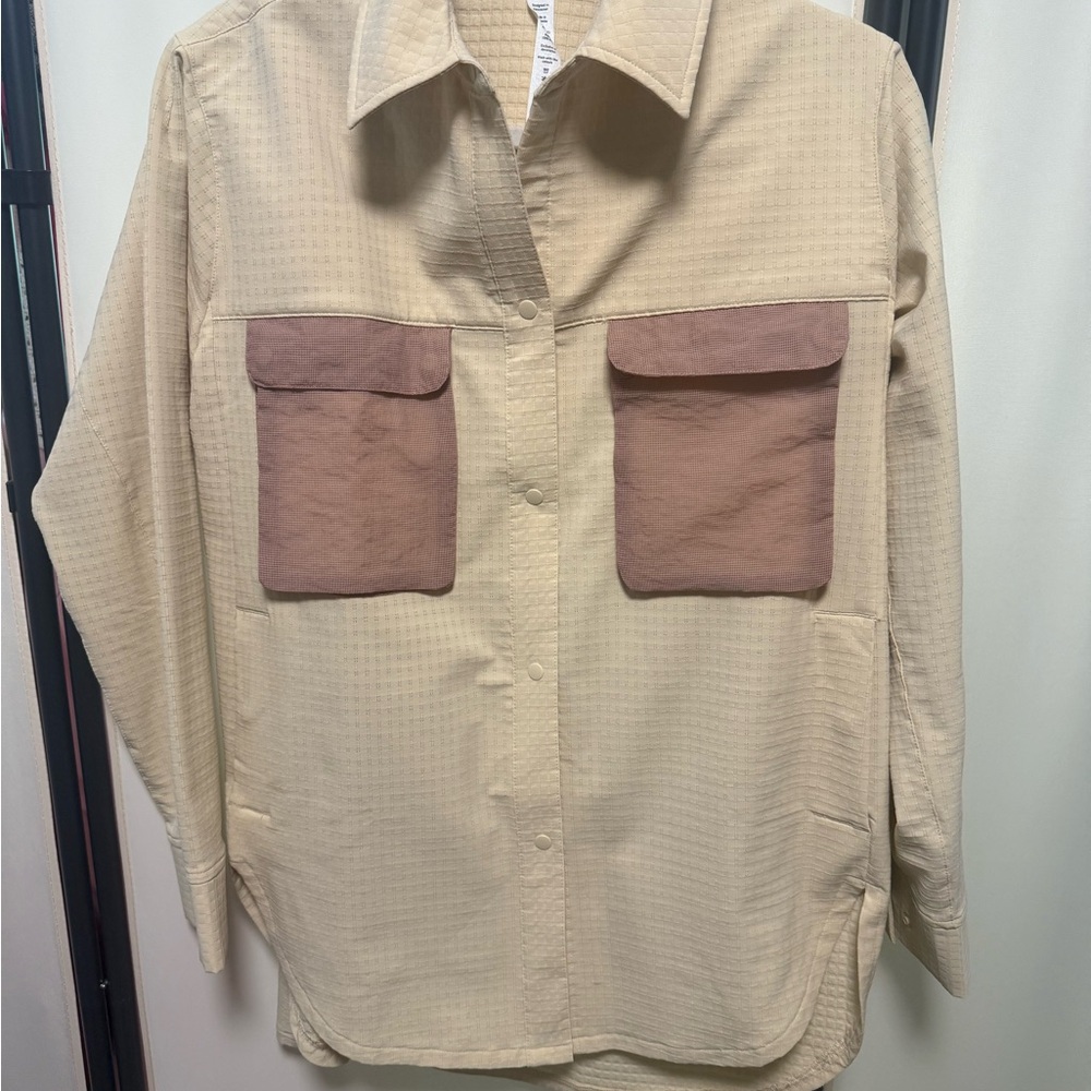 Lululemon Athletica Cream Textured Shirt